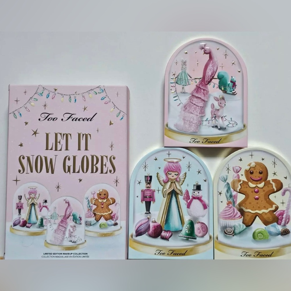 NWT Too Faced Let It Snow Globes Makeup Collection